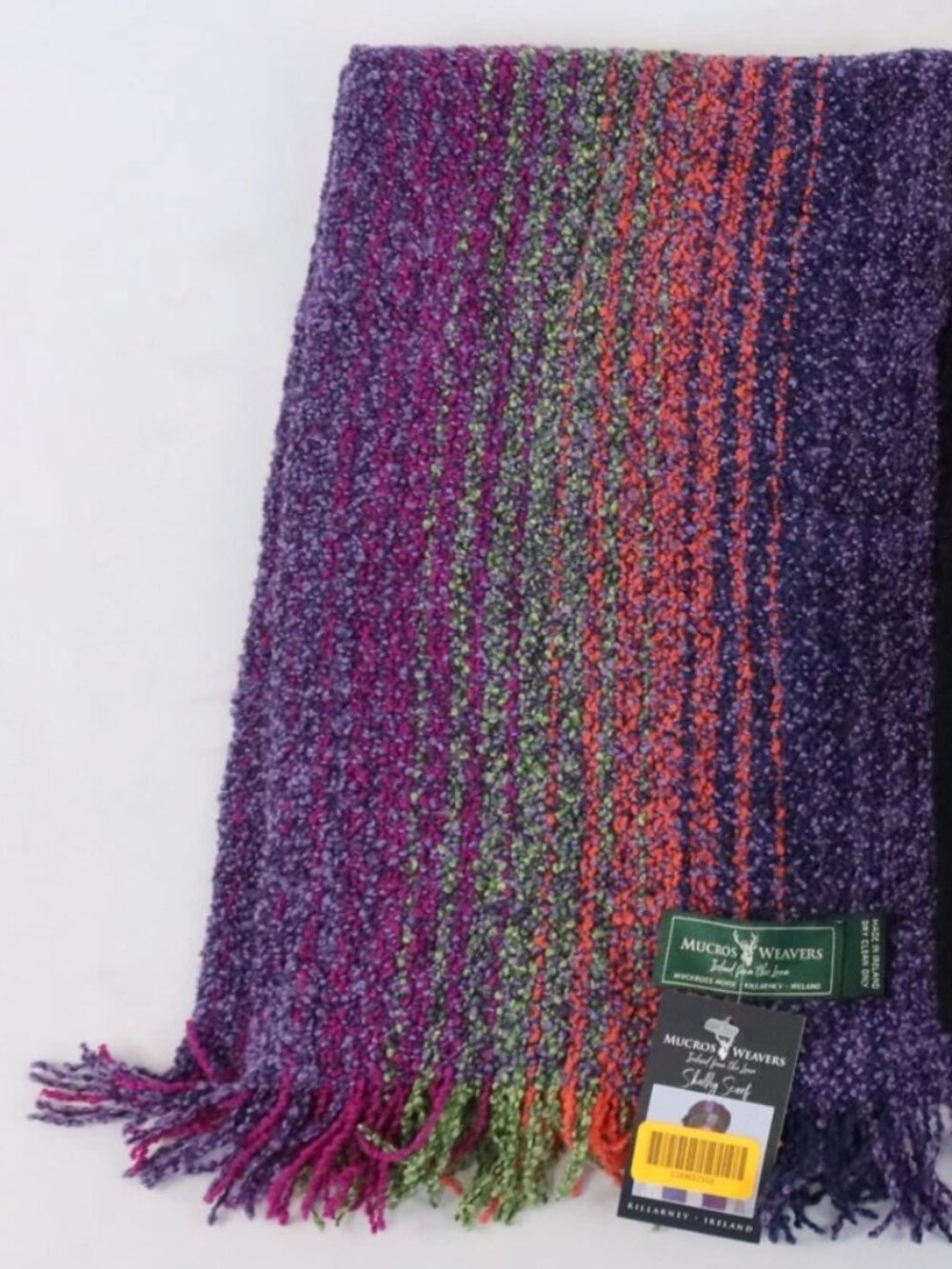 Killarney Ireland Merino Wool Cashmere Blend Kellig Scarf Travel Work School